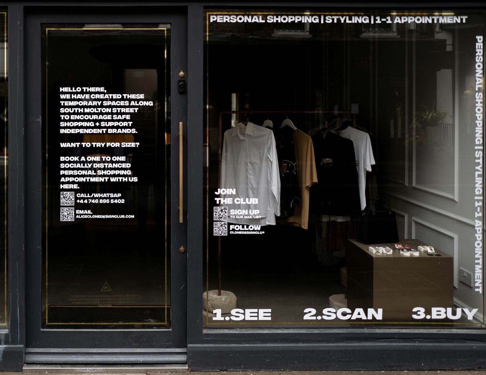 Storefront window cleaning